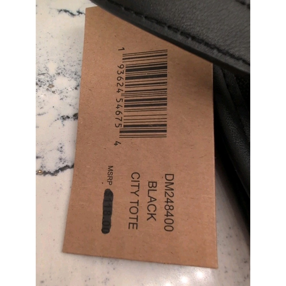 Steve Madden City Tote Bag Purse Black Canvas Sequins Detachable Small Bag NWT - Picture 6 of 6